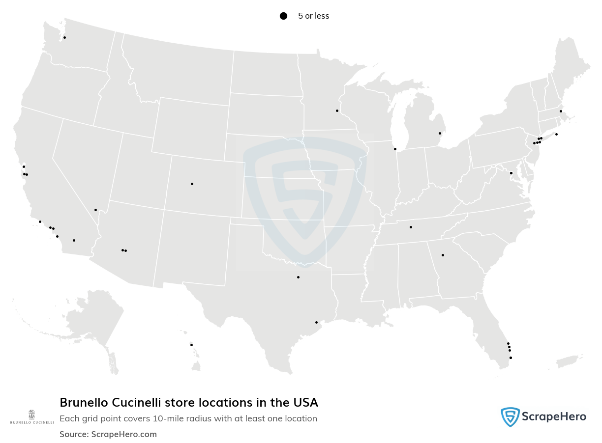 Brunello Cucinelli store locations