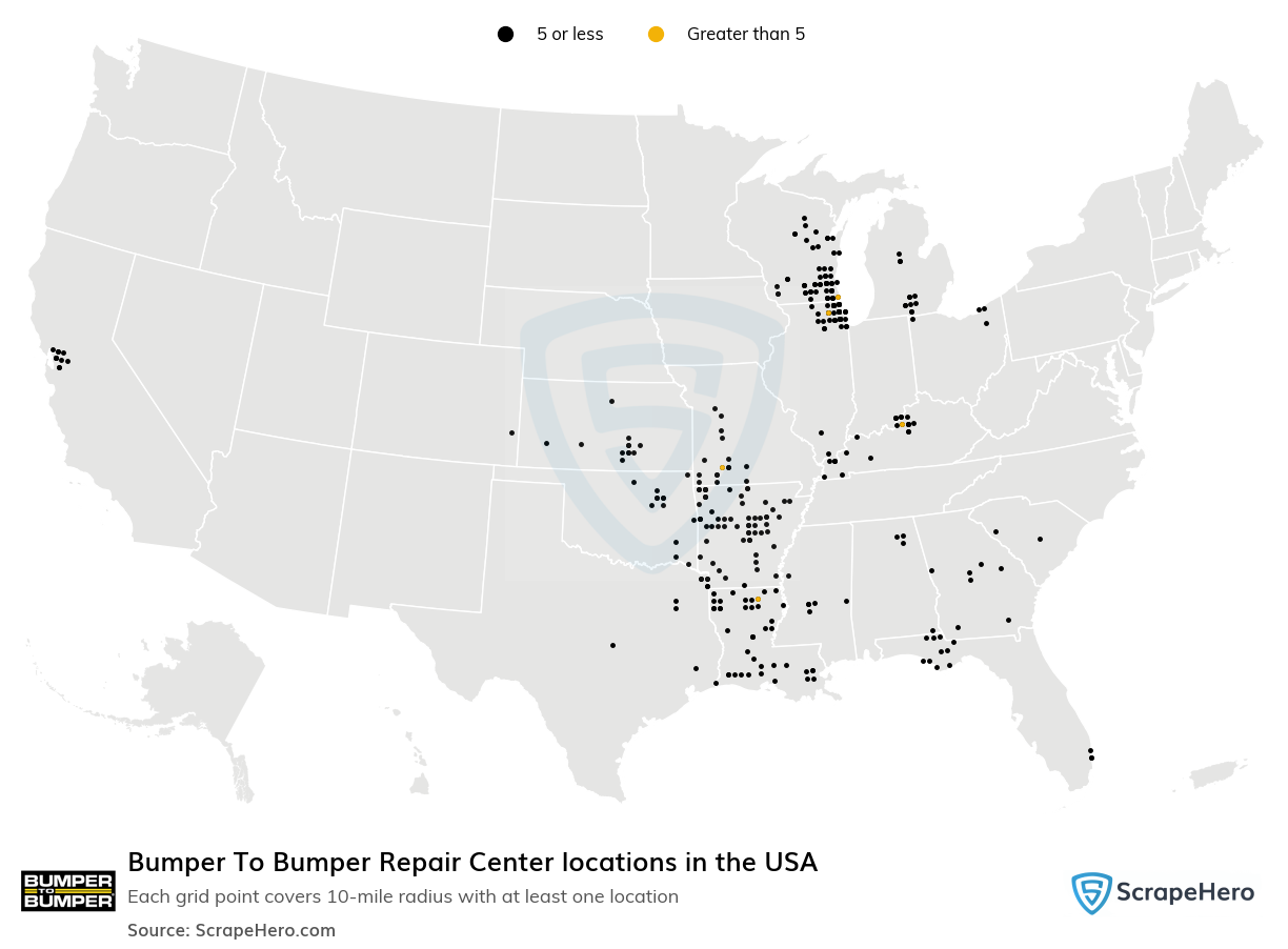 Bumper To Bumper Repair Center locations