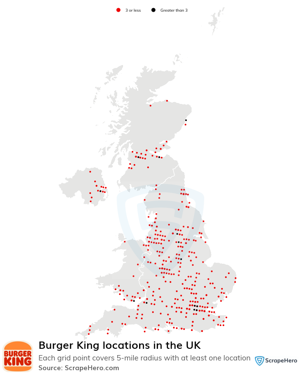 Map of  locations in the United Kingdom in 2025