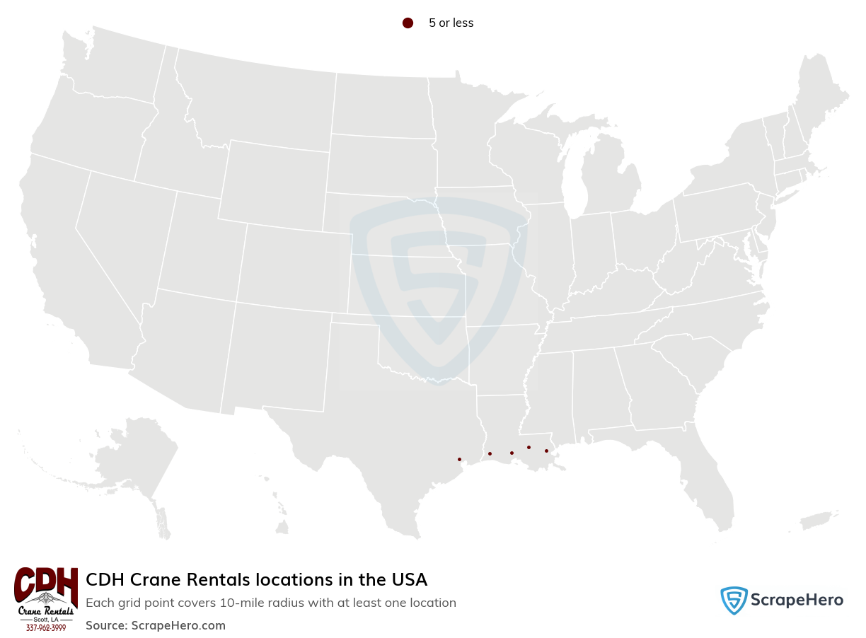 CDH Crane Rentals locations