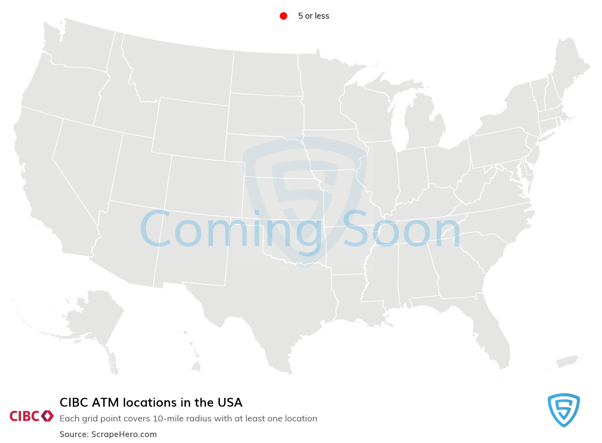  CIBC ATM locations in the USA