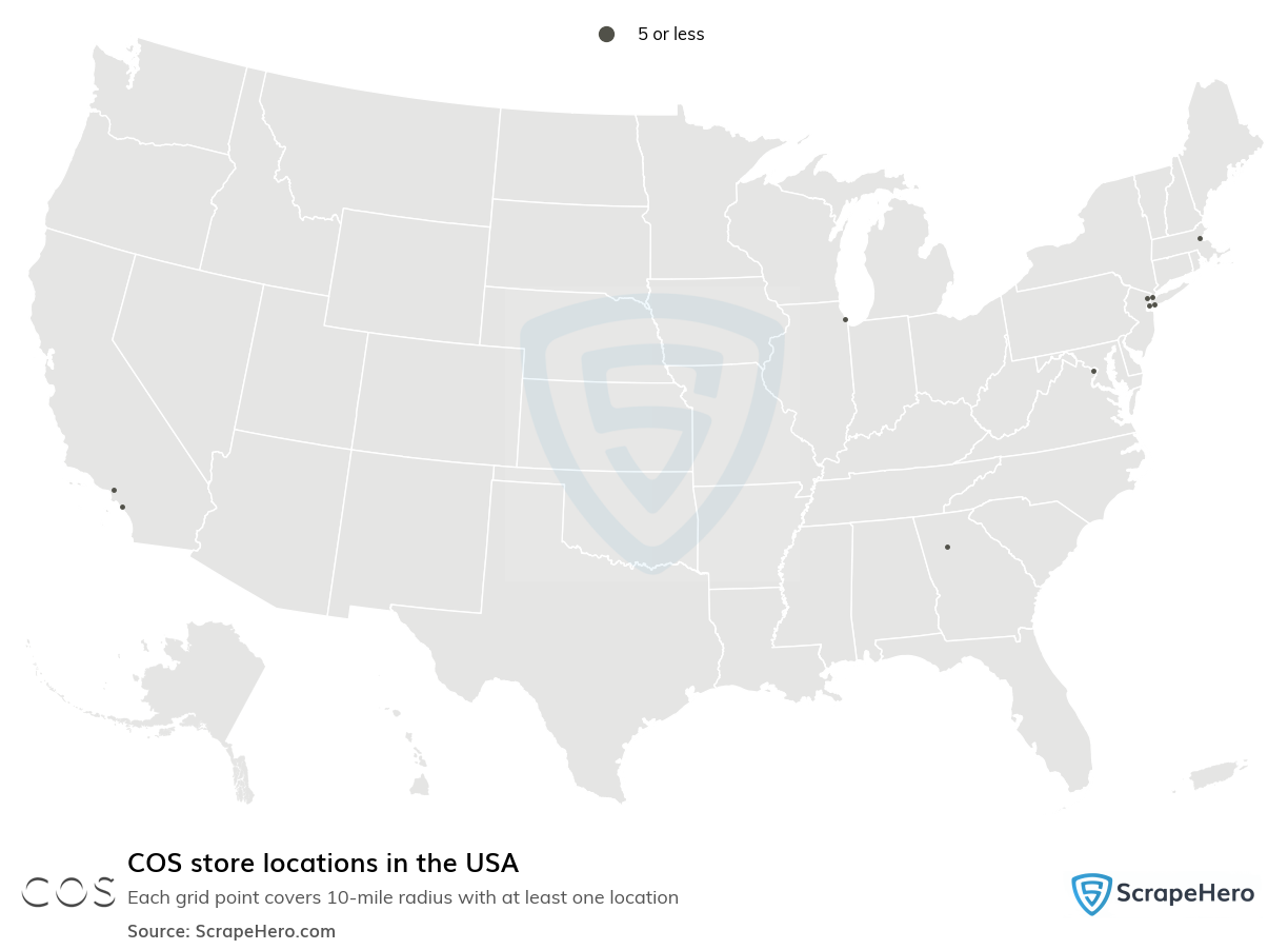 COS store locations