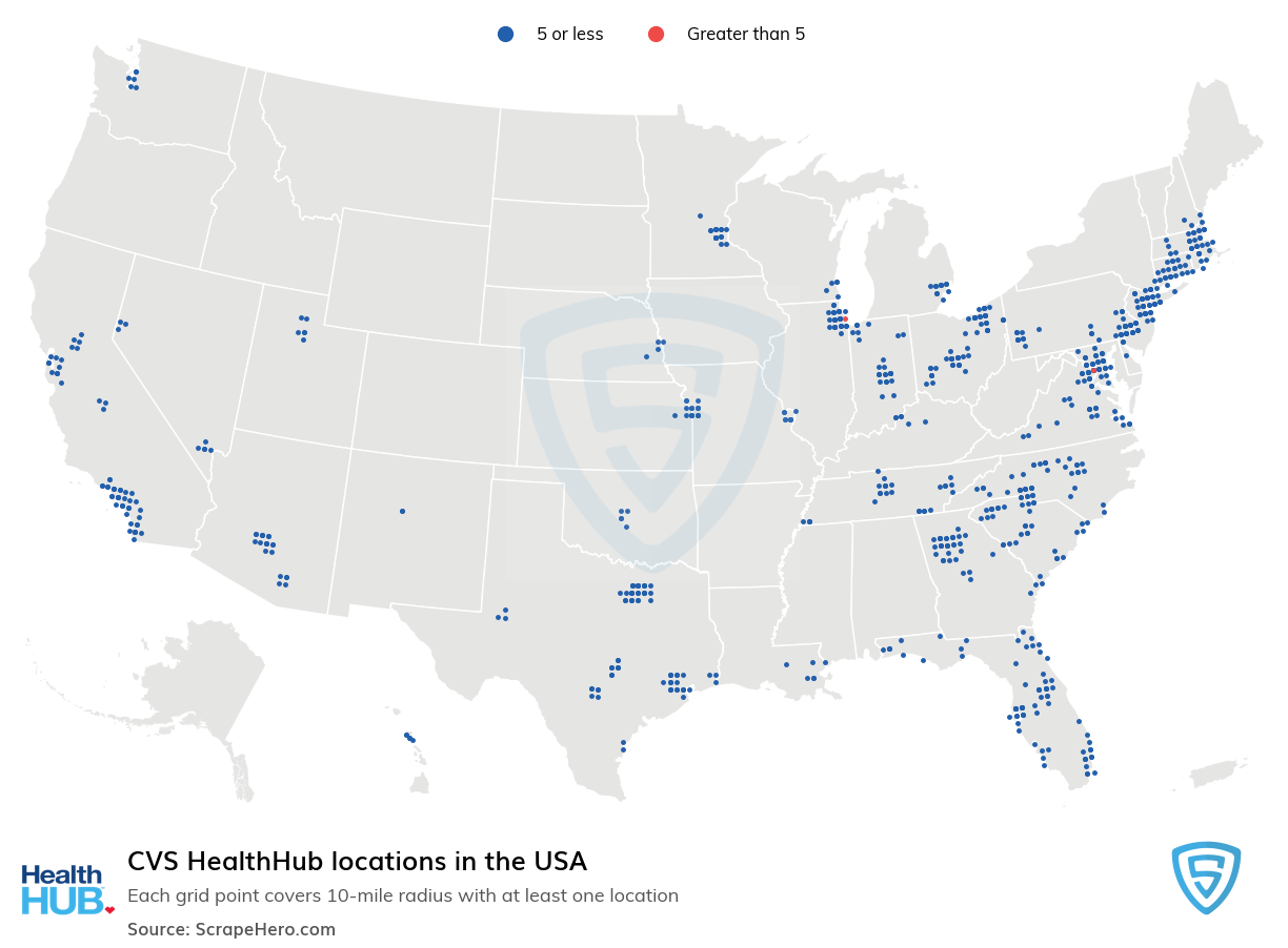 CVS HealthHub locations