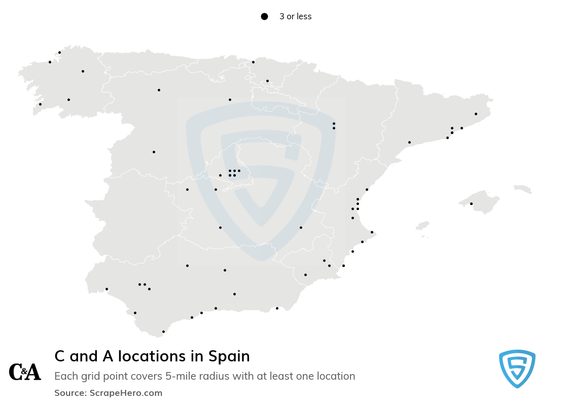 C and A store locations