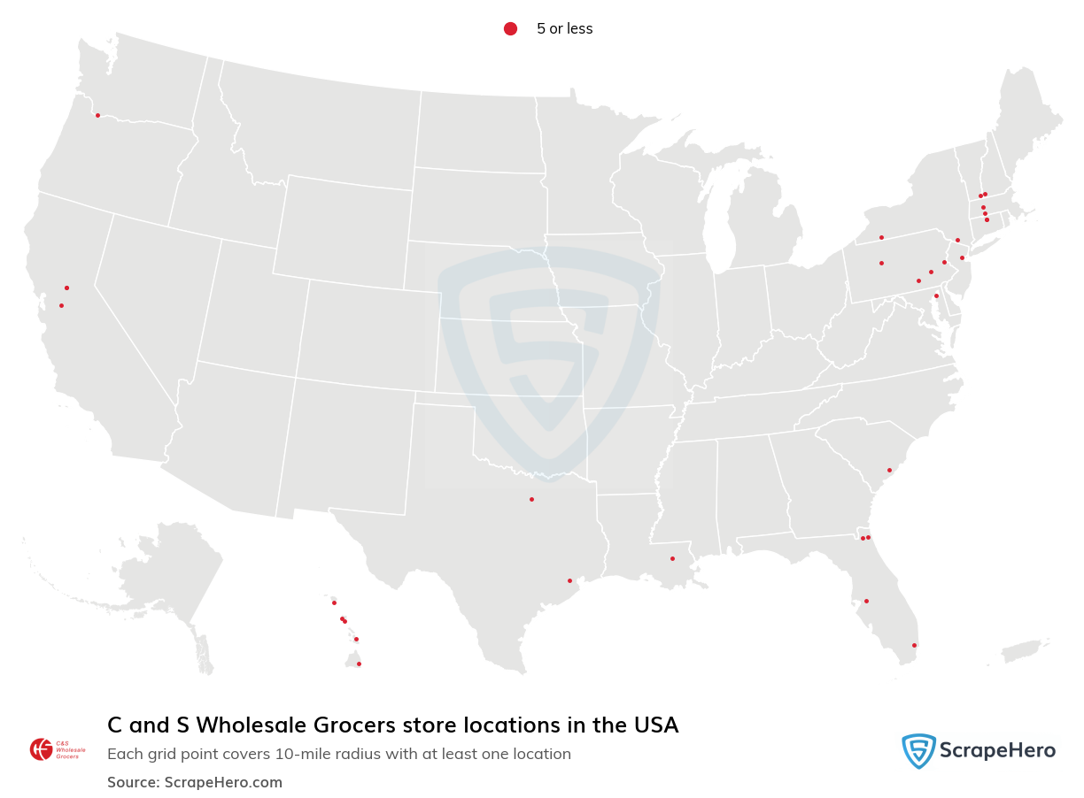 C and S Wholesale Grocers store locations