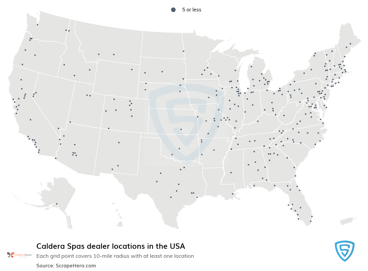 Caldera Spas dealer locations