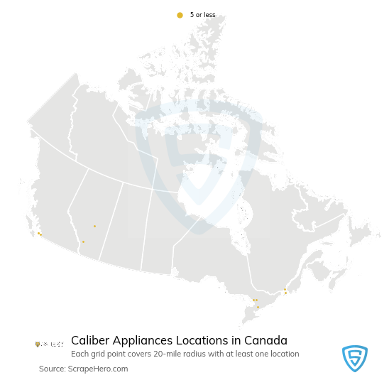 Caliber Appliances dealership locations