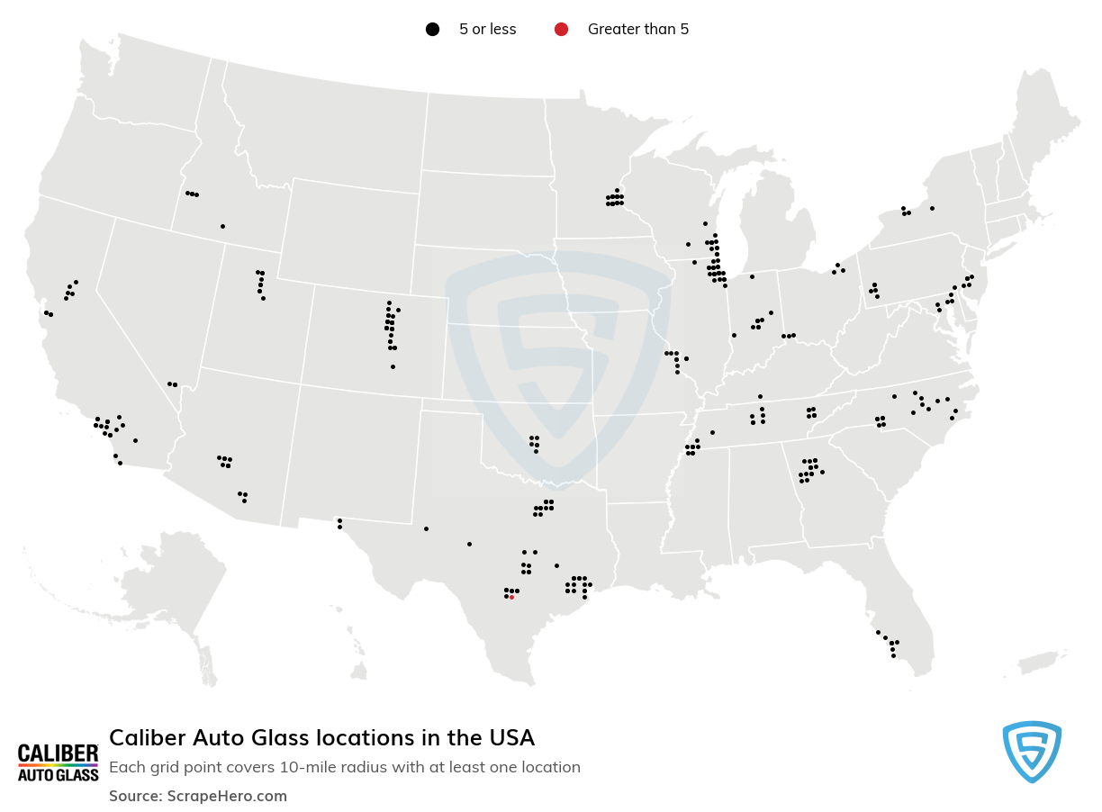 Caliber Auto Glass locations