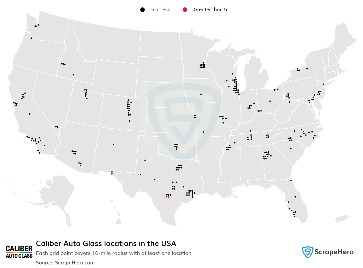 Caliber Auto Glass locations