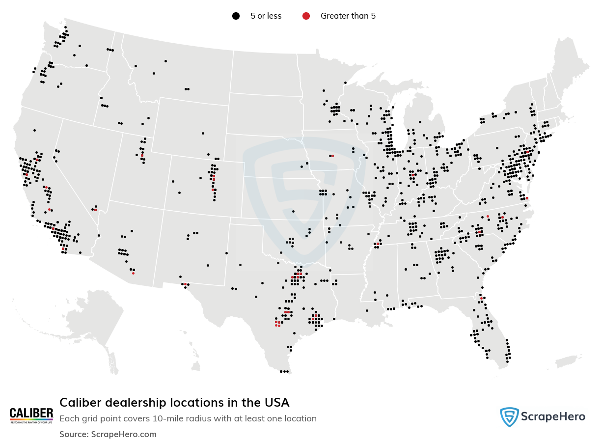 Caliber dealership locations