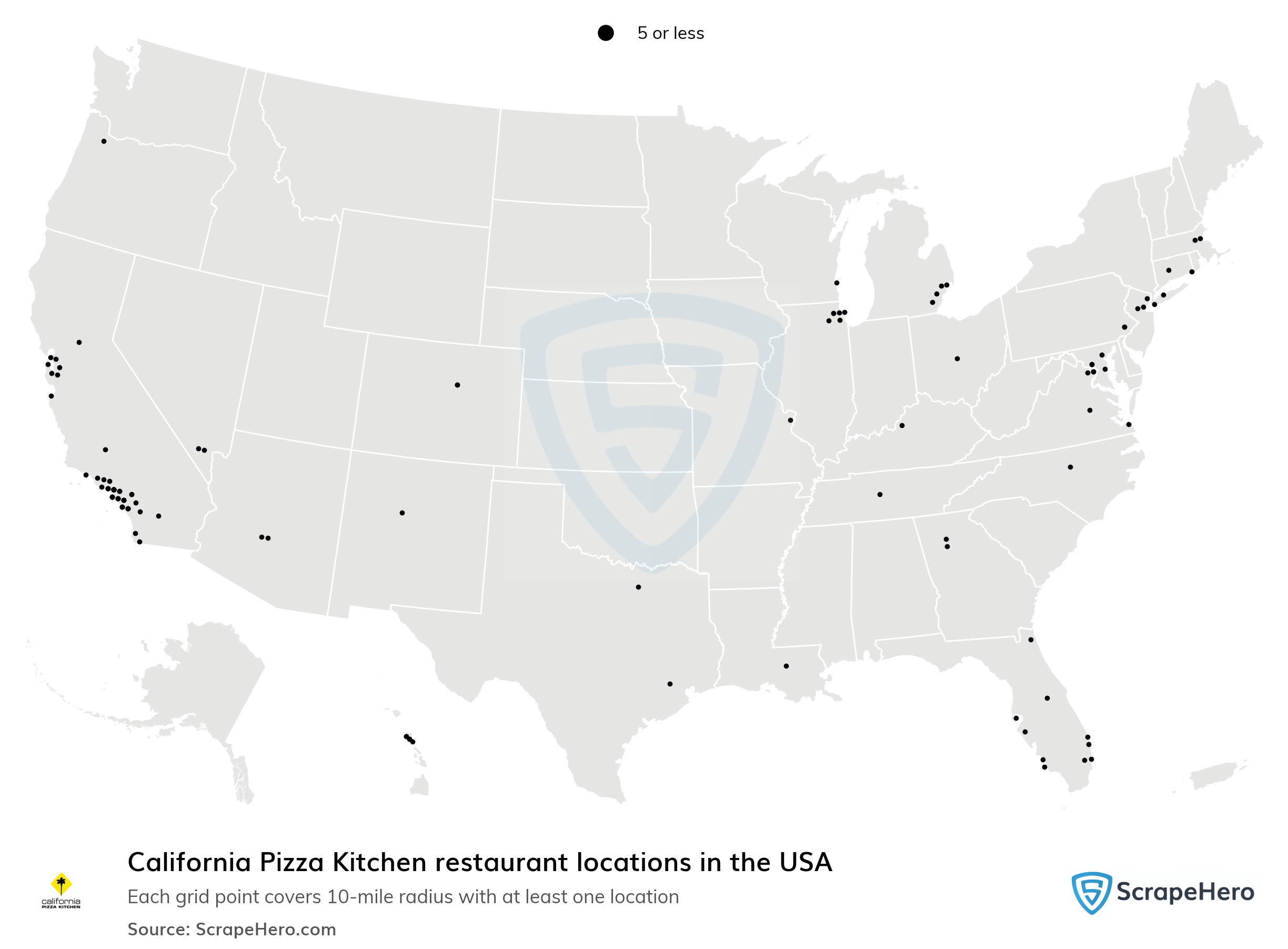 Number Of California Pizza Kitchen Locations In The United States Scrapehero