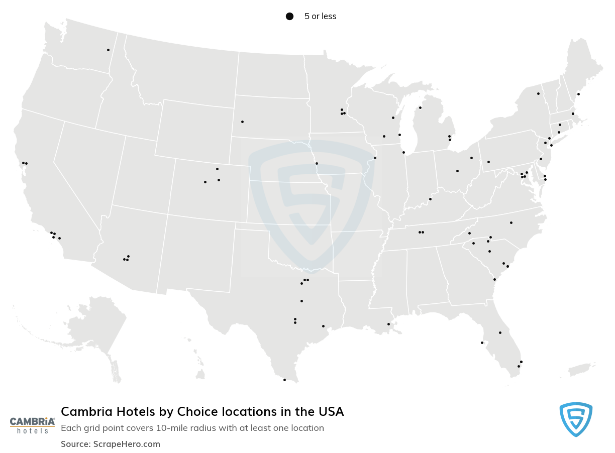 Cambria Hotels by Choice locations