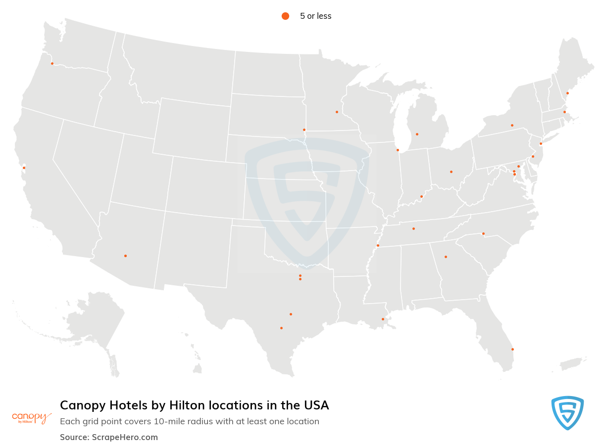 Canopy Hotels by Hilton locations