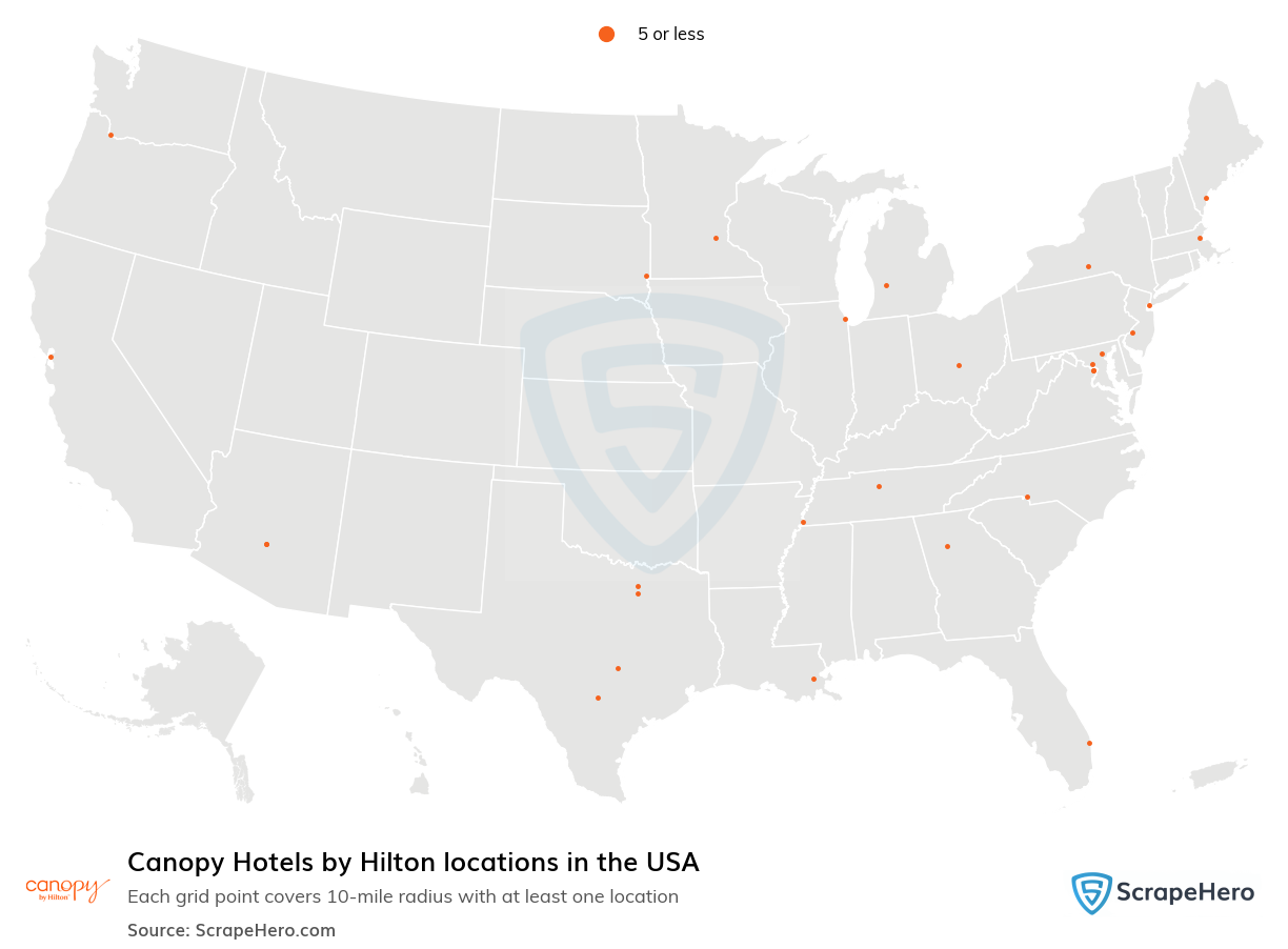 Canopy Hotels by Hilton locations