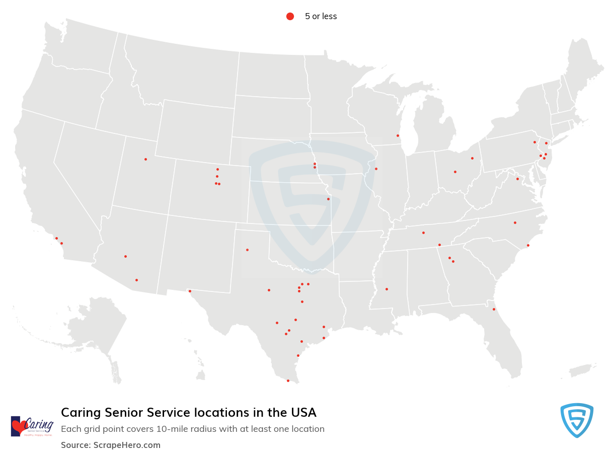 Caring Senior Service locations