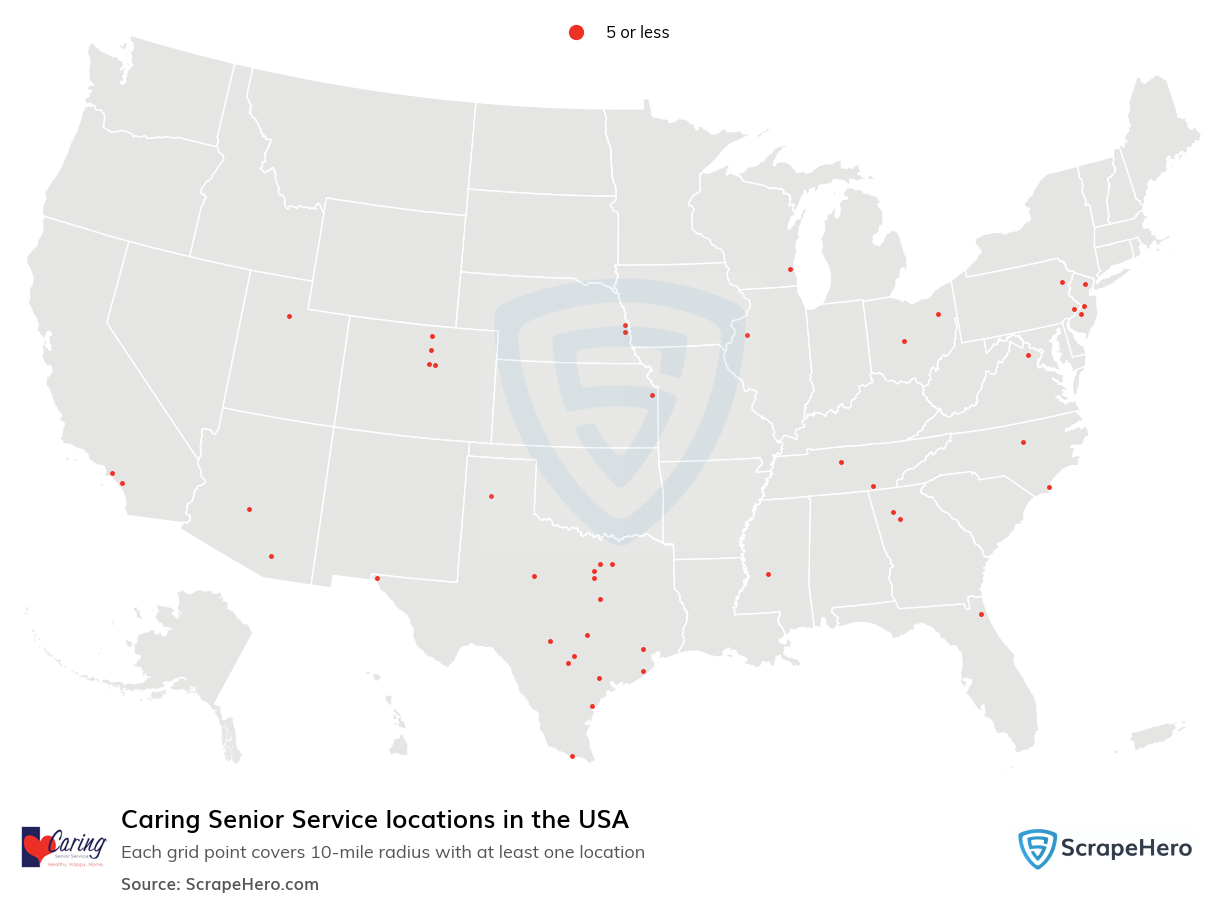 Caring Senior Service locations