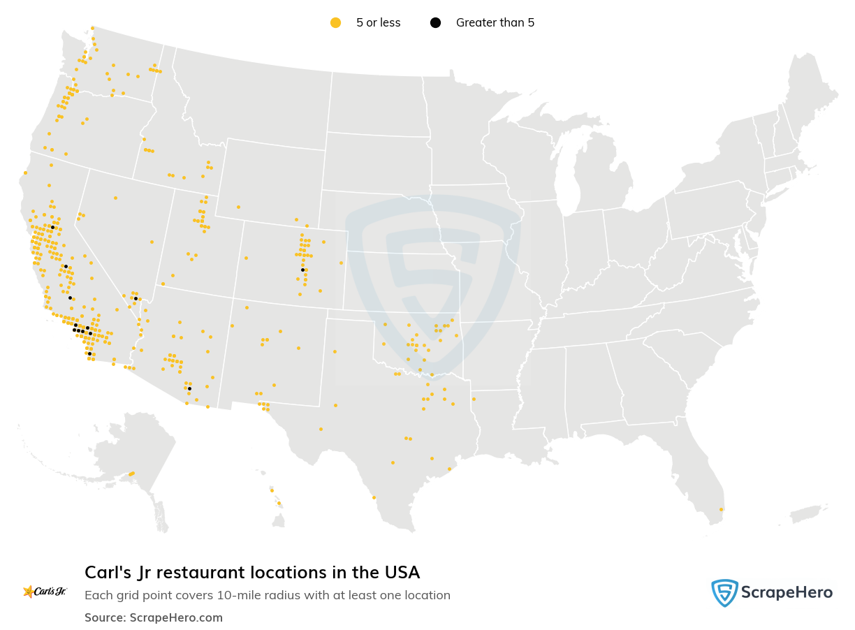 Carl's Jr restaurant locations