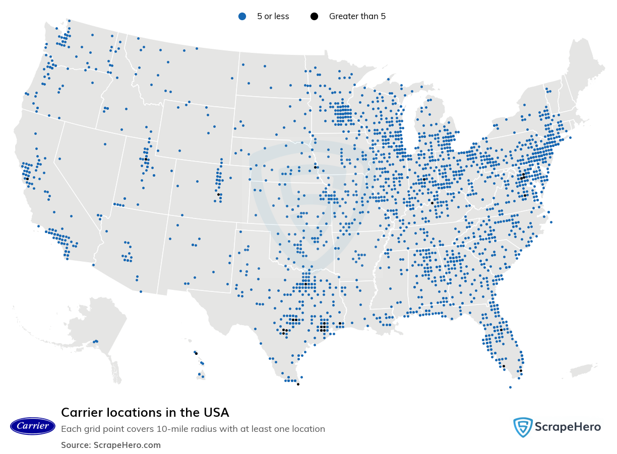 Carrier locations