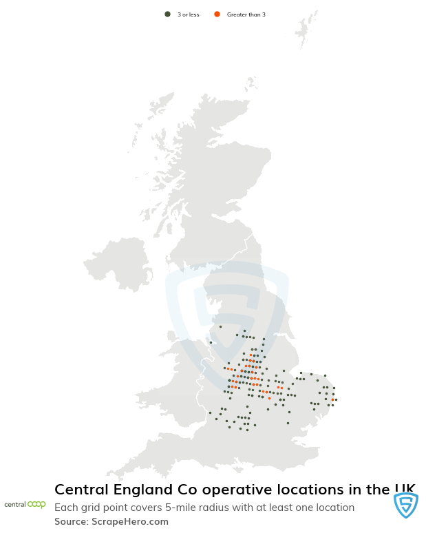 Central England Co operative locations