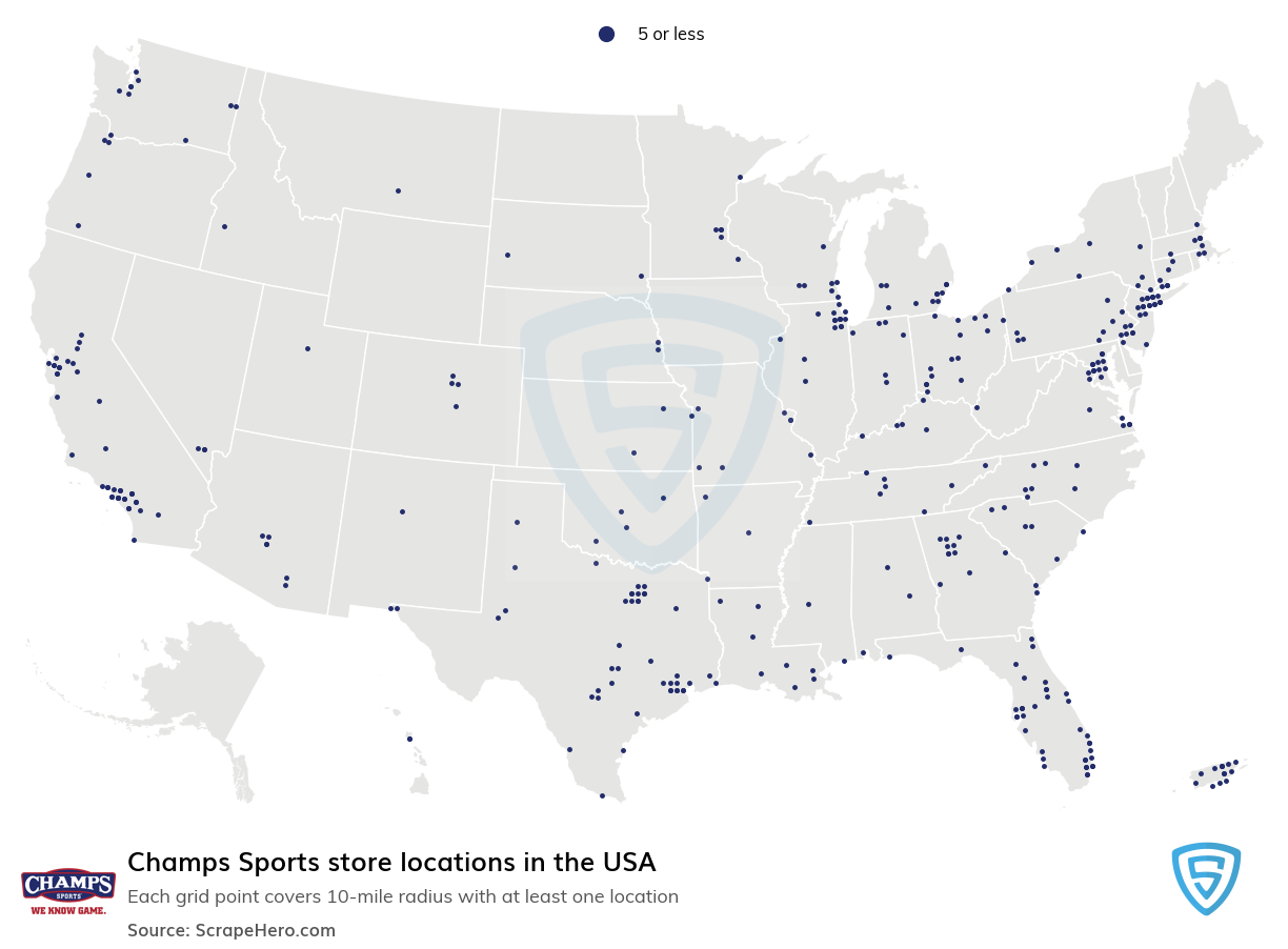 Champs Sports store locations
