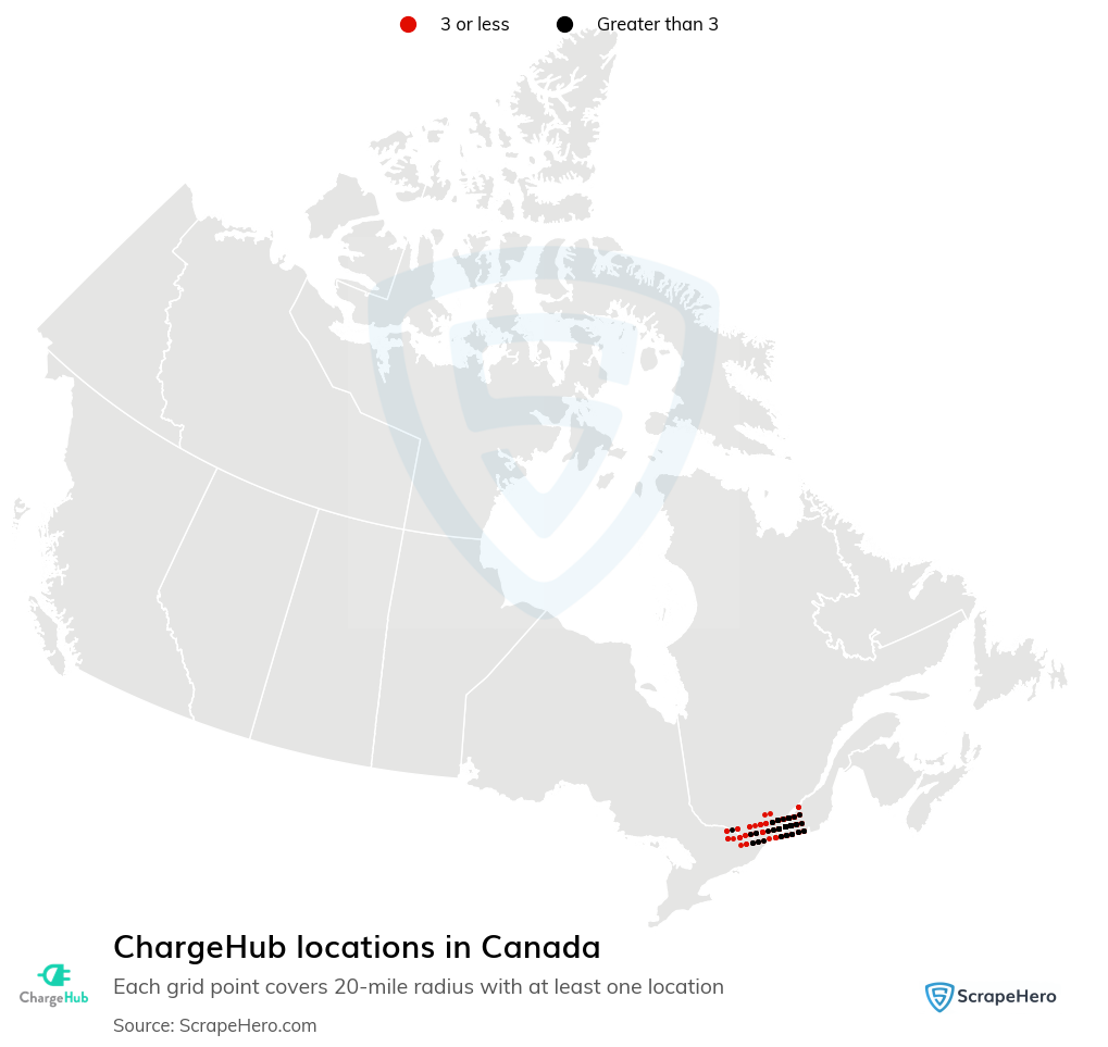 ChargeHub locations