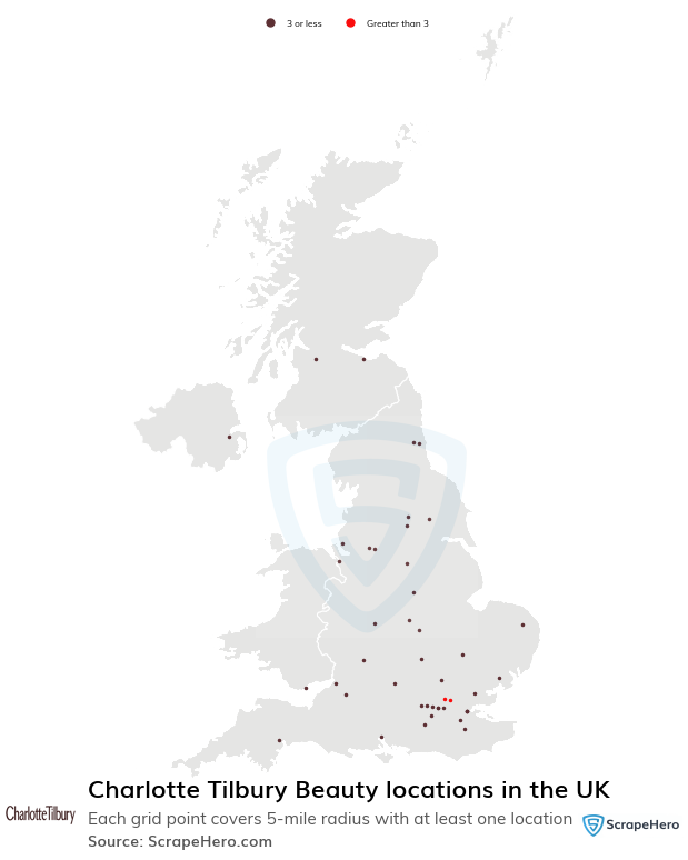 Map of  locations in the United Kingdom in 2025