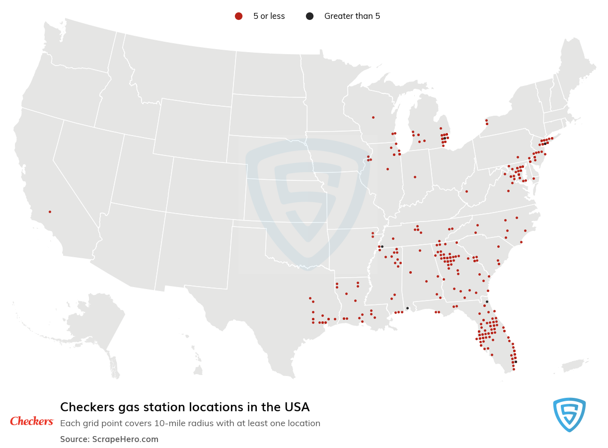 Checkers gas station locations