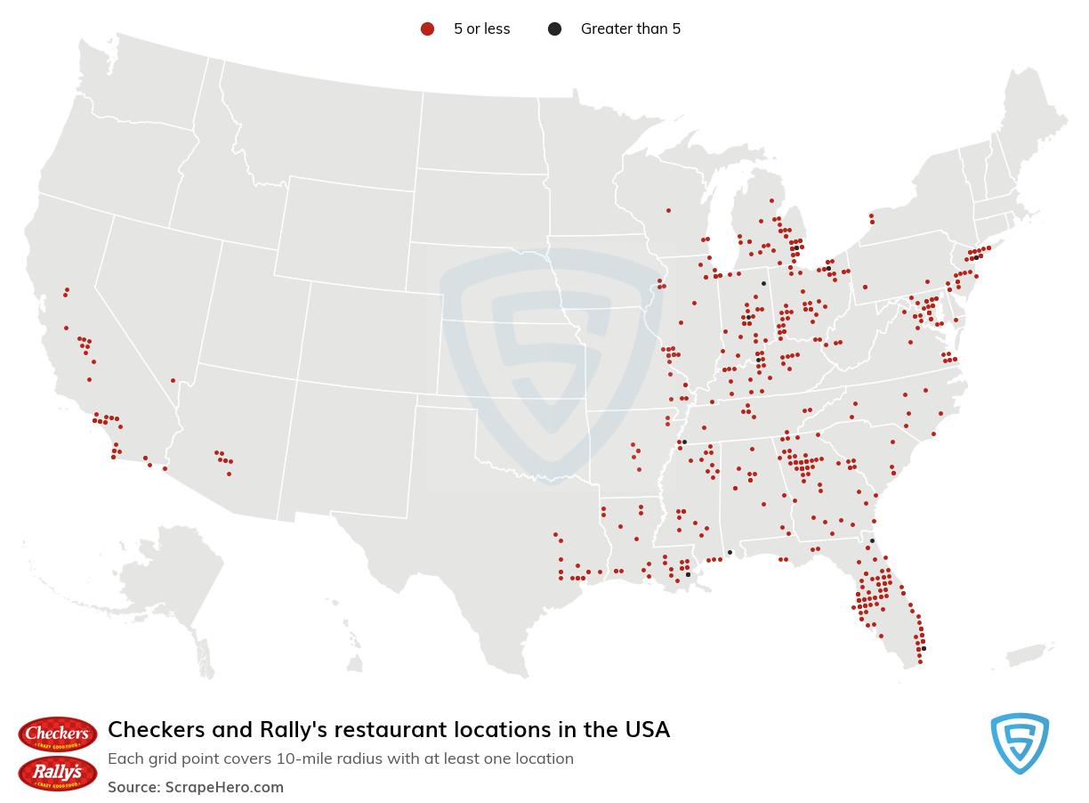 Checkers and Rally's locations