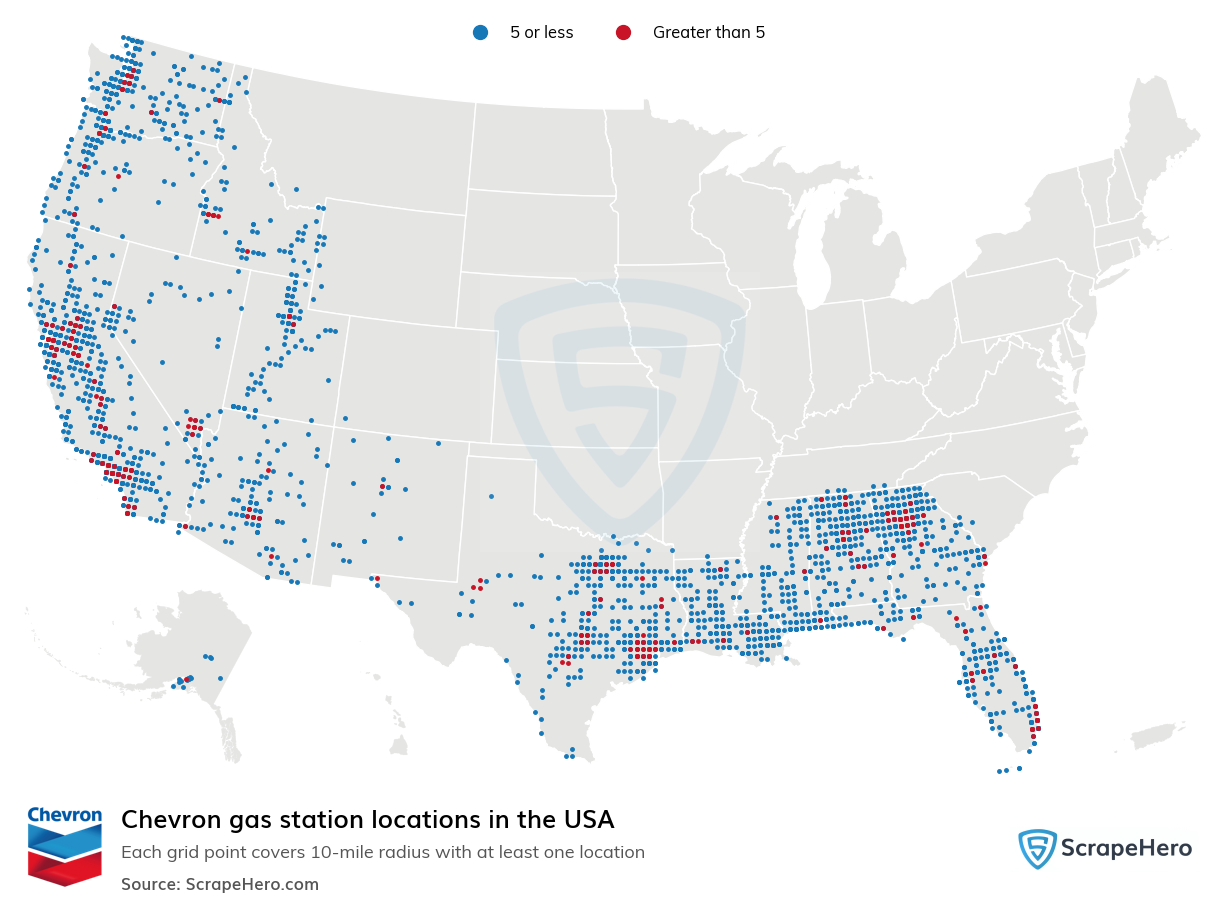 Chevron gas station locations