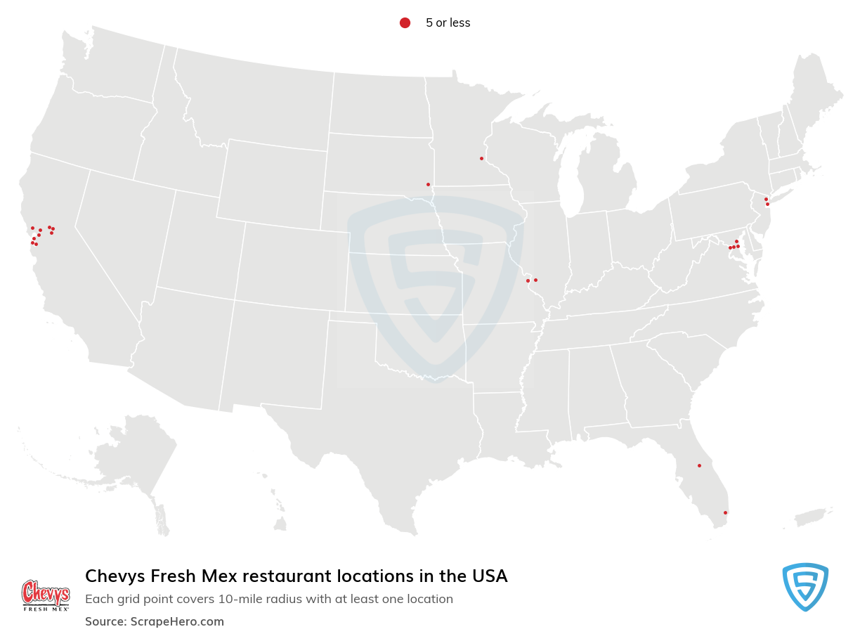 Chevys Fresh Mex restaurant locations