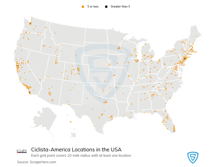 Ciclista-America locations