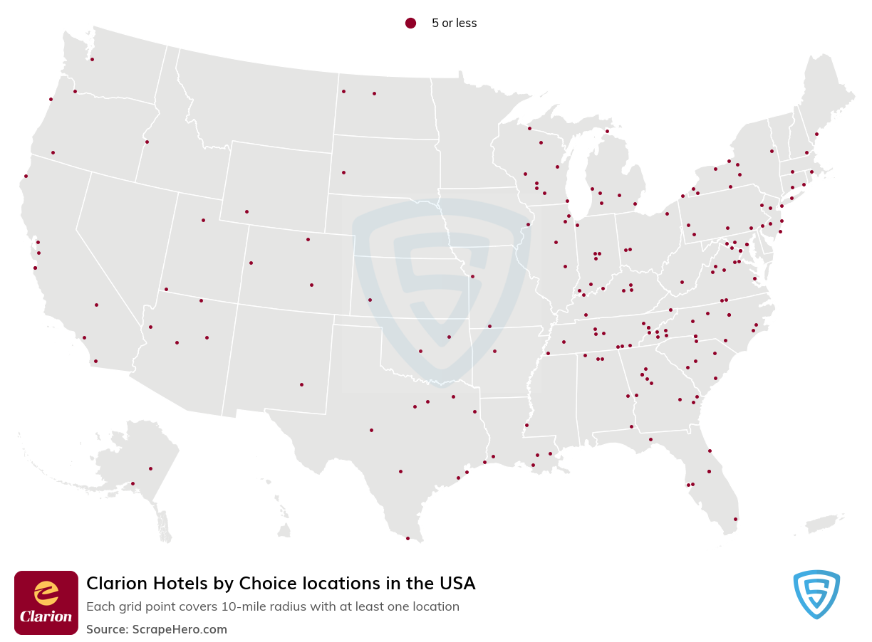 Clarion Hotels by Choice locations