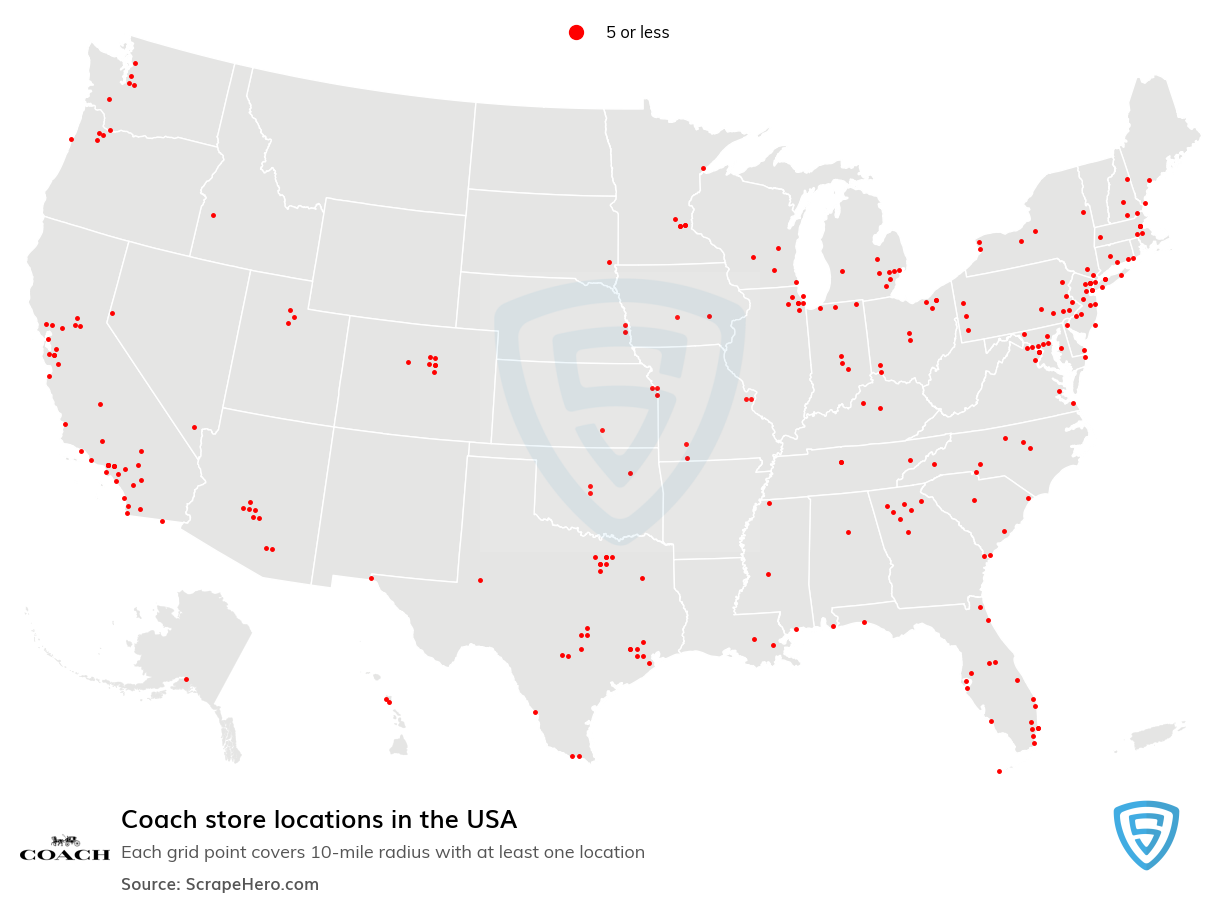Coach retail store locations