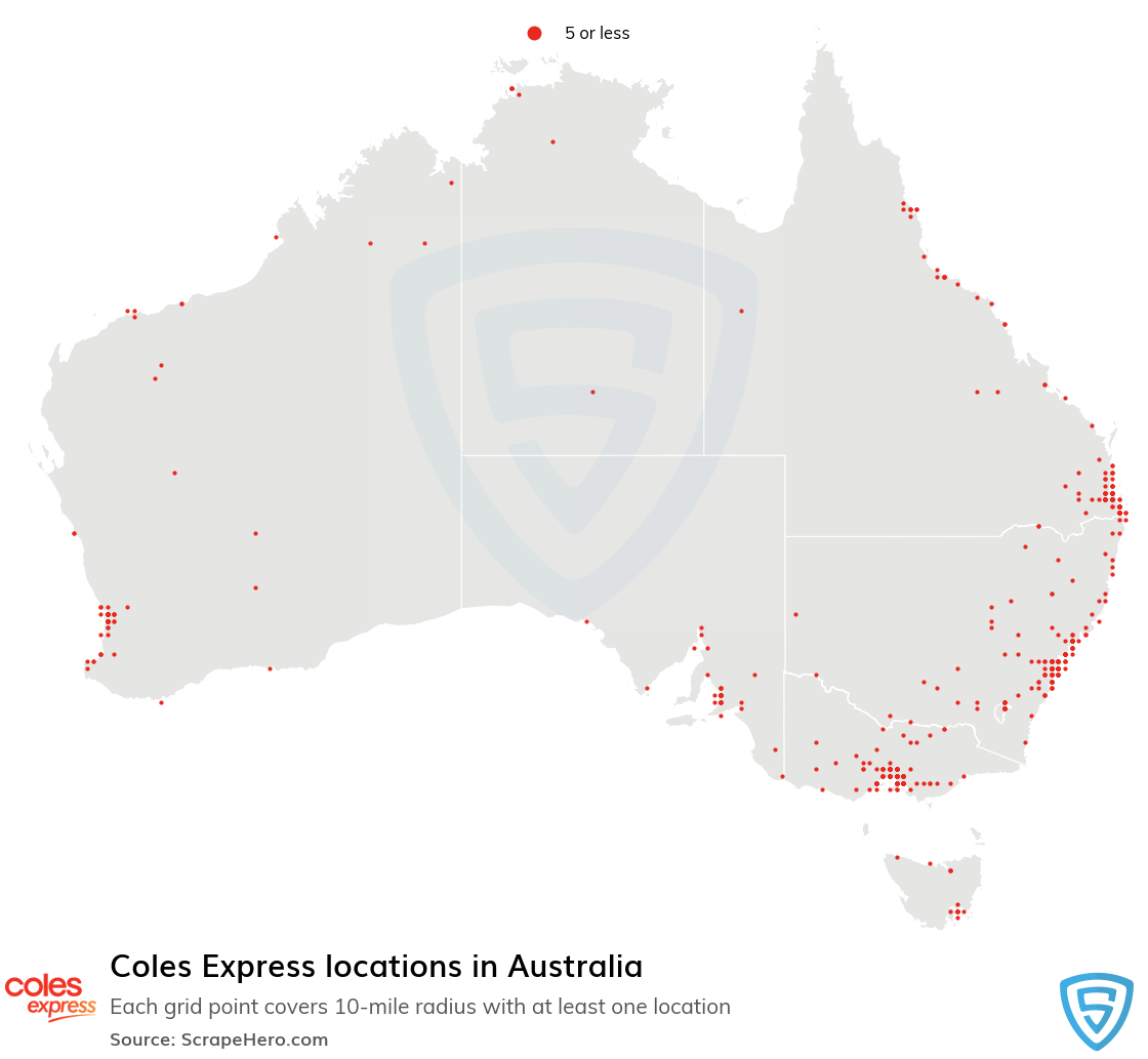 Coles Express gas station locations