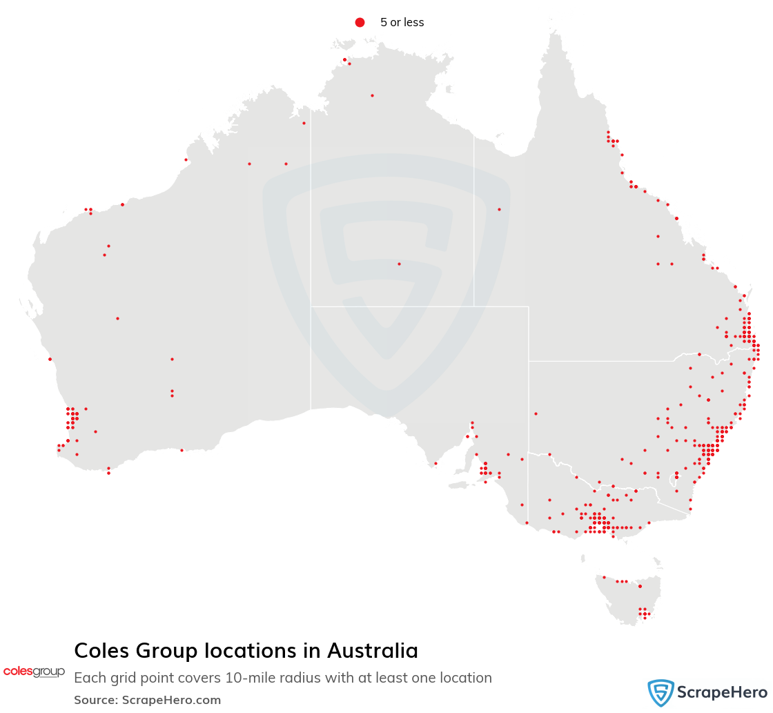 Map of  locations in Australia in 2024