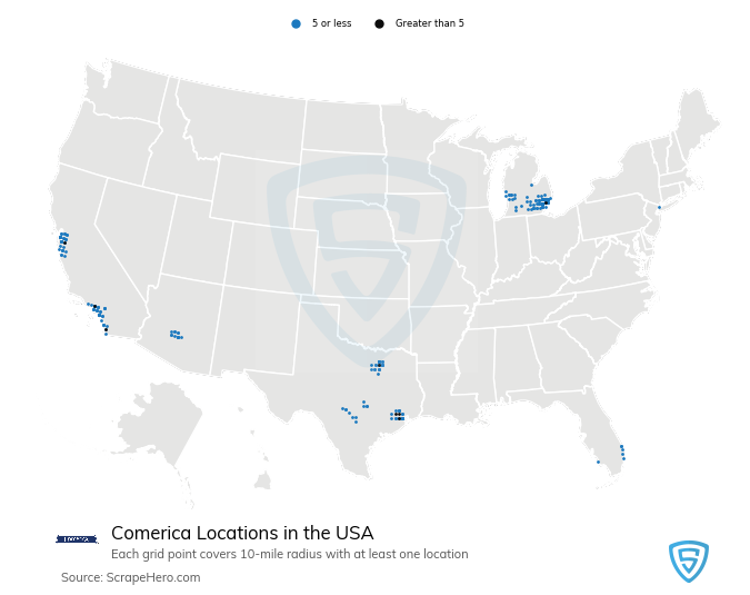 Comerica bank locations