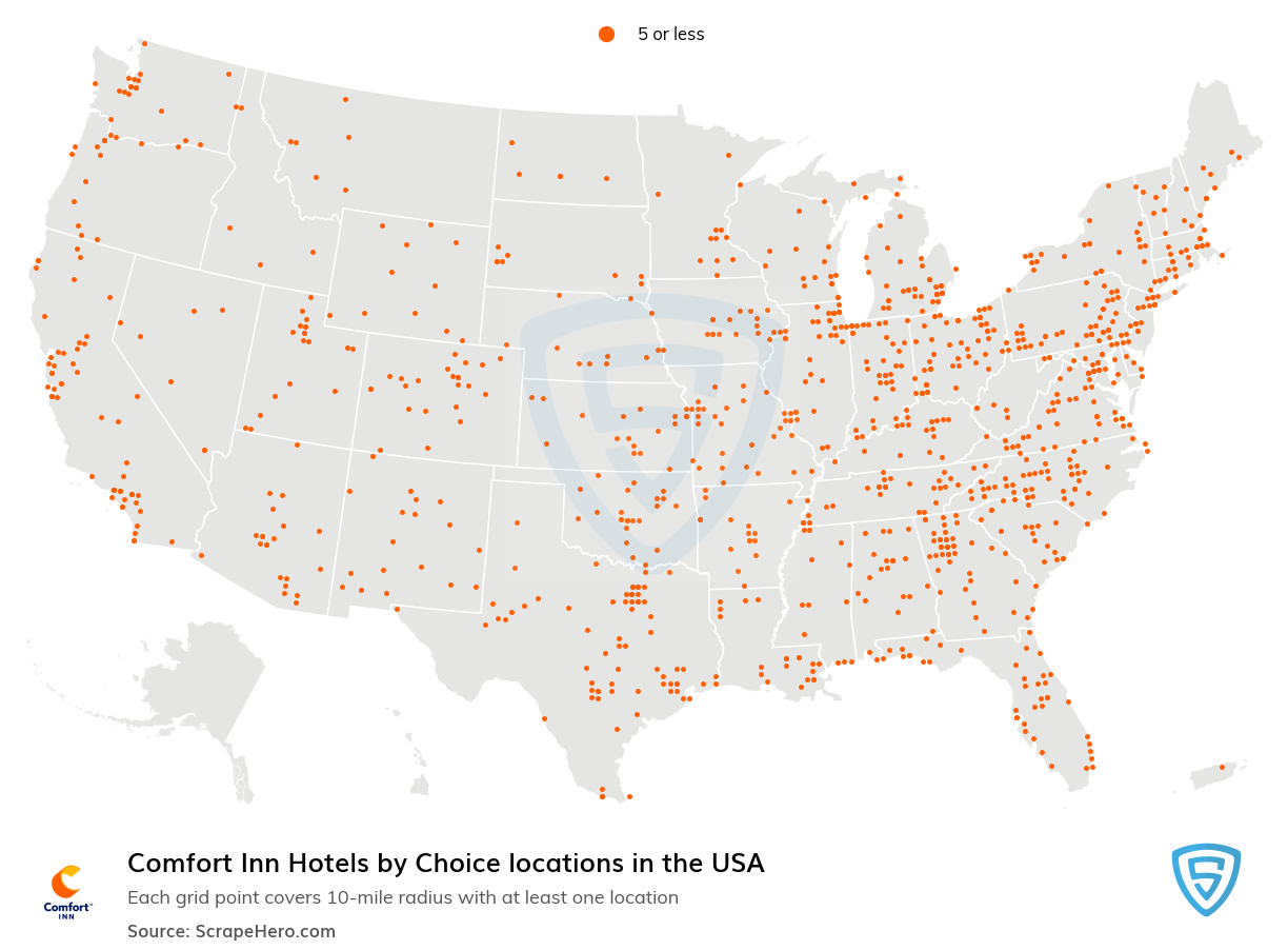 Comfort Inn Hotels by Choice locations