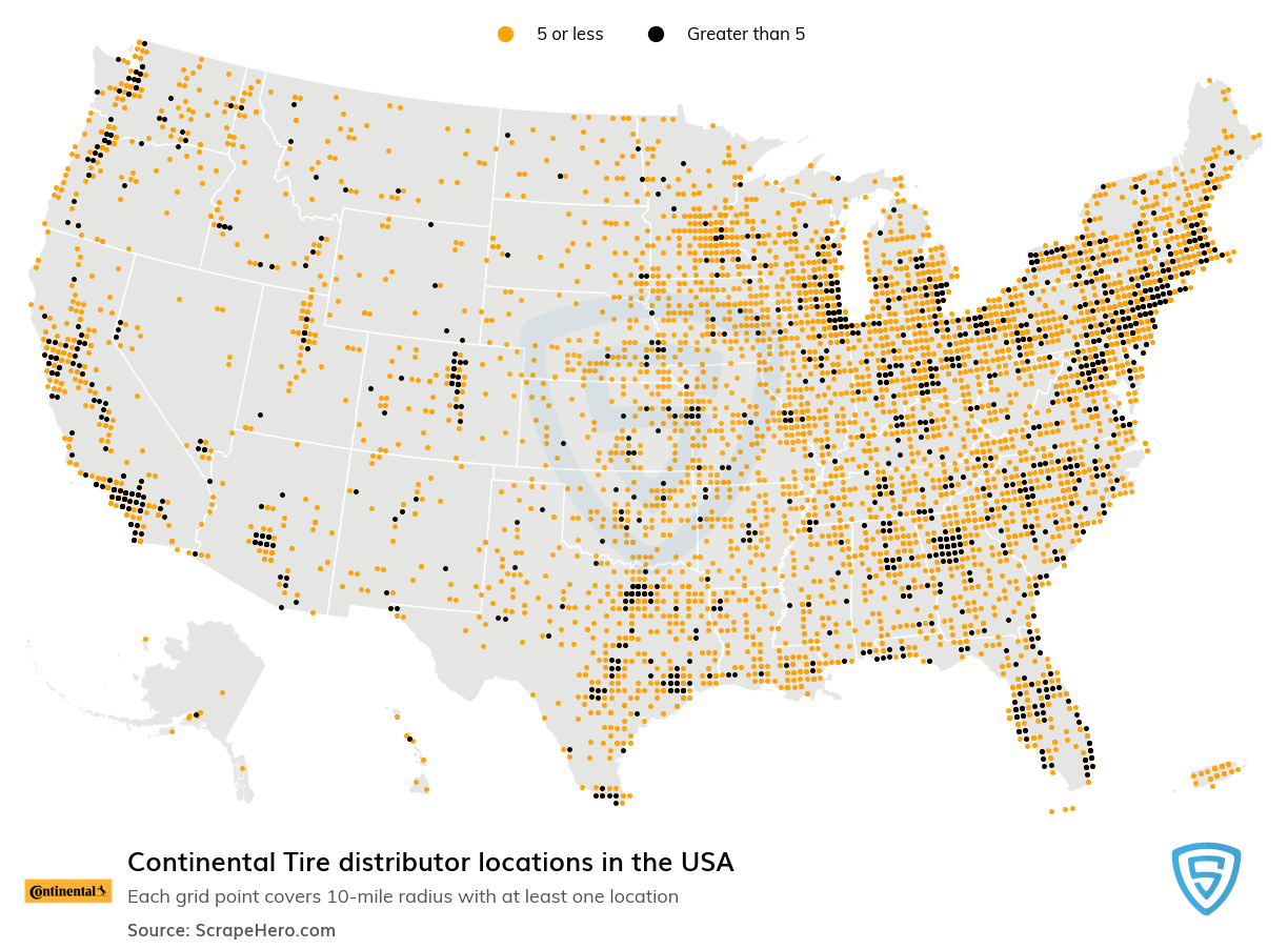 Continental Tire distributor locations