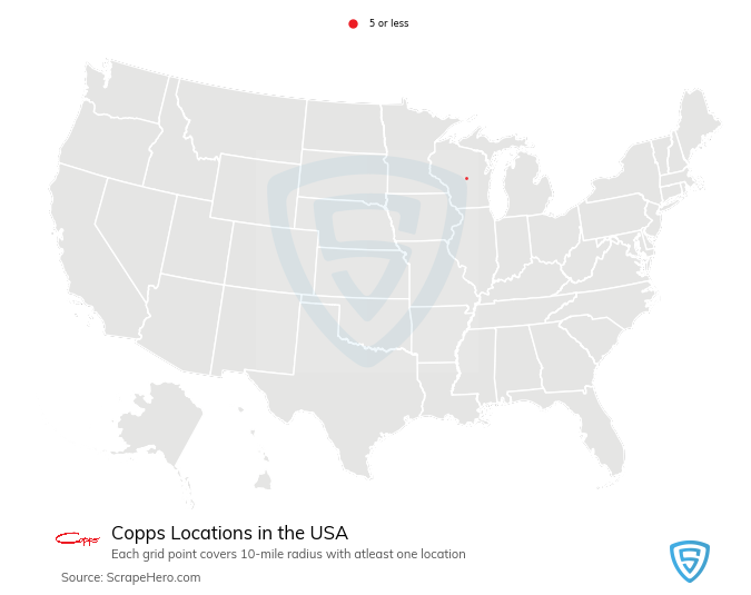 Copps Store locations in the USA