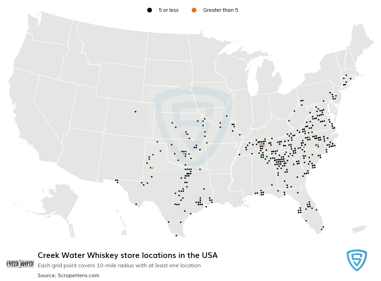 Creek Water Whiskey store locations