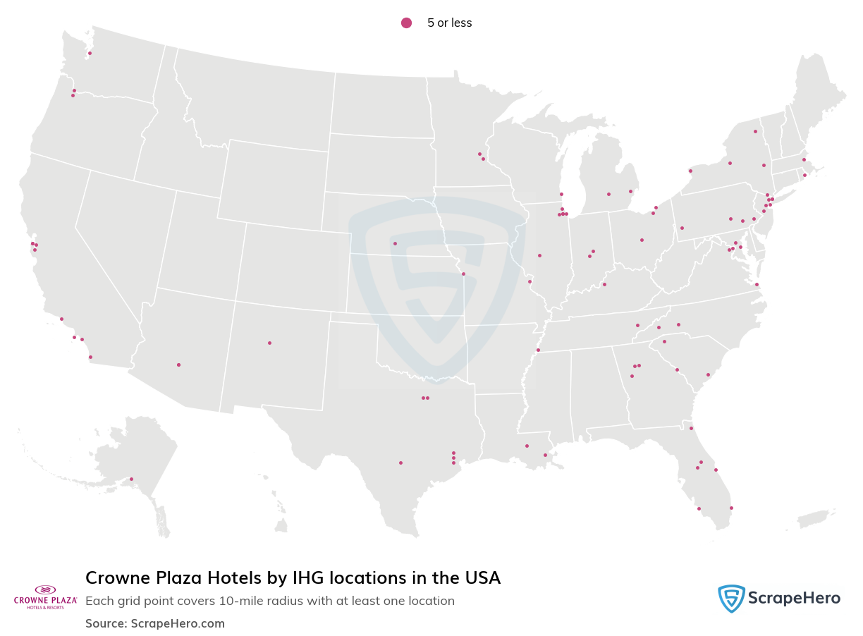 Crowne Plaza Hotels by IHG locations