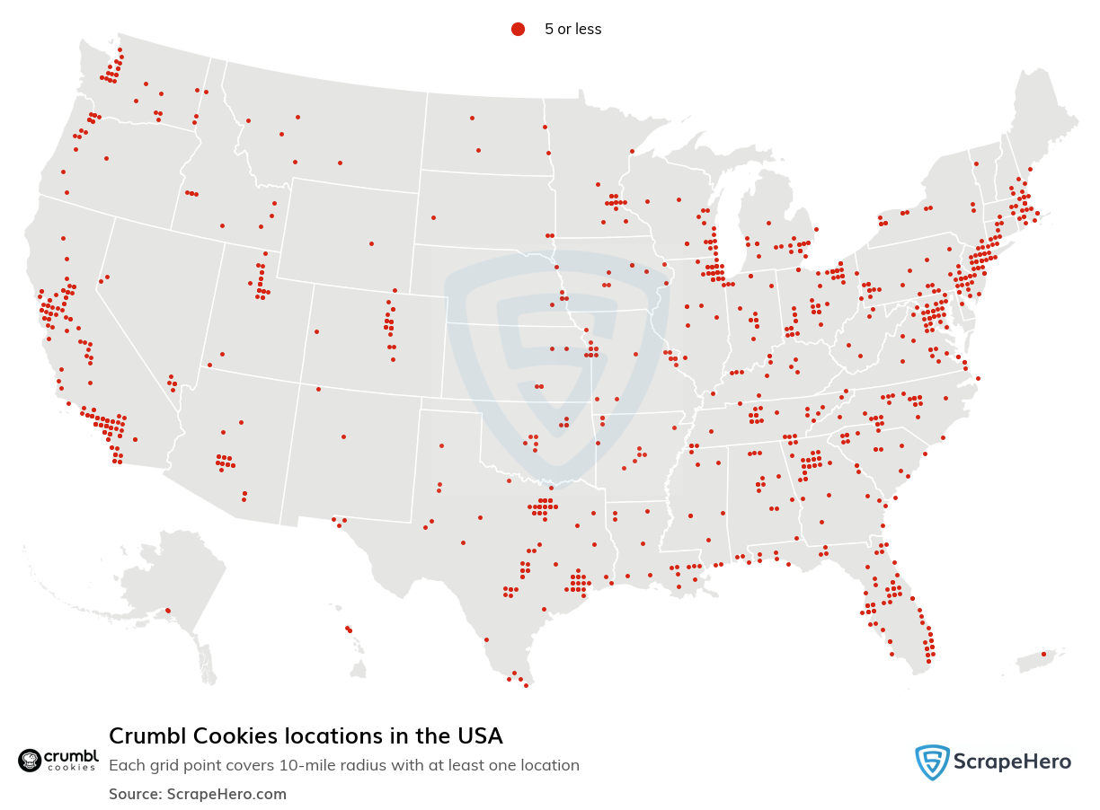 Crumbl Cookies locations