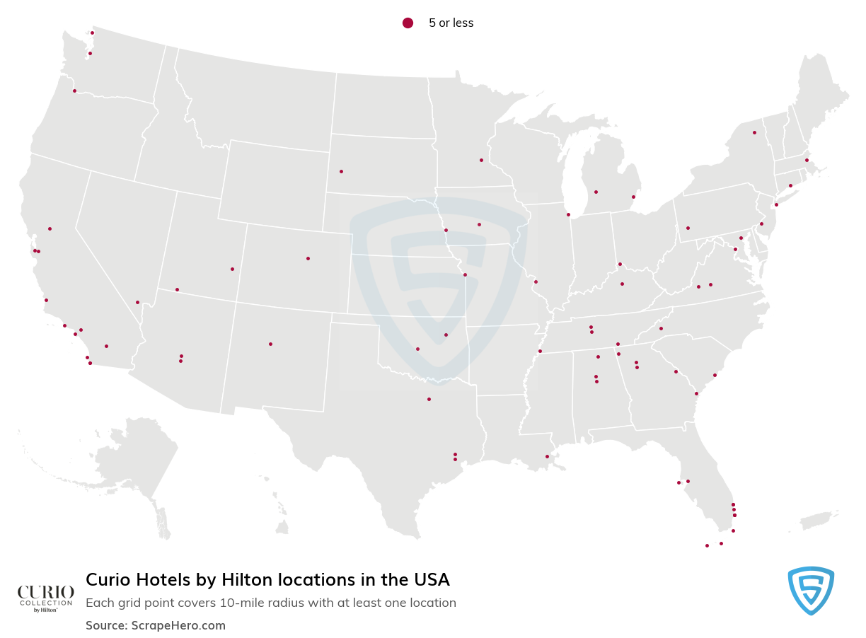 Curio Hotels by Hilton locations