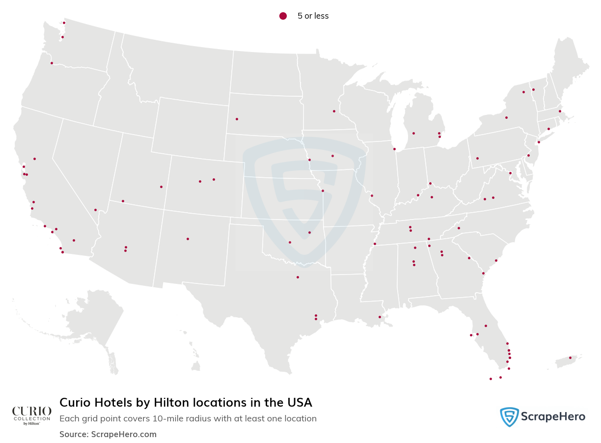 Curio Hotels by Hilton locations