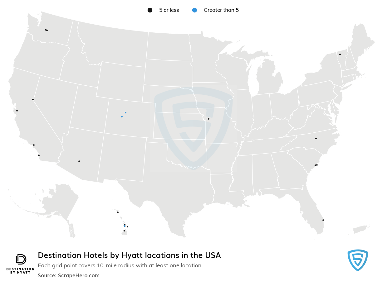 Destination Hotels by Hyatt locations