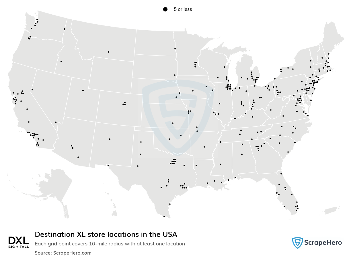 Destination XL store locations