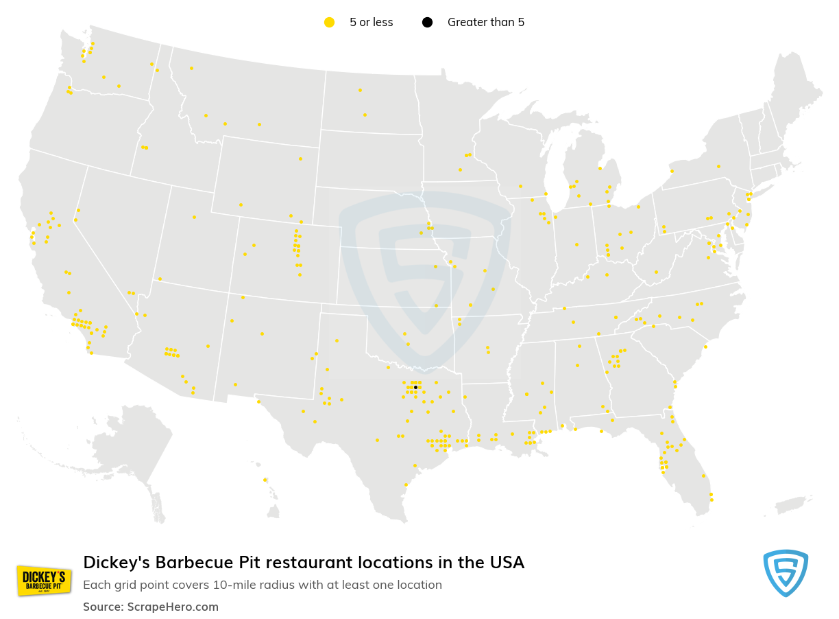 Dickey's Barbecue Pit restaurant locations