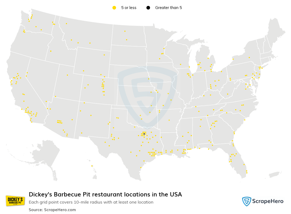 Dickey's Barbecue Pit restaurant locations