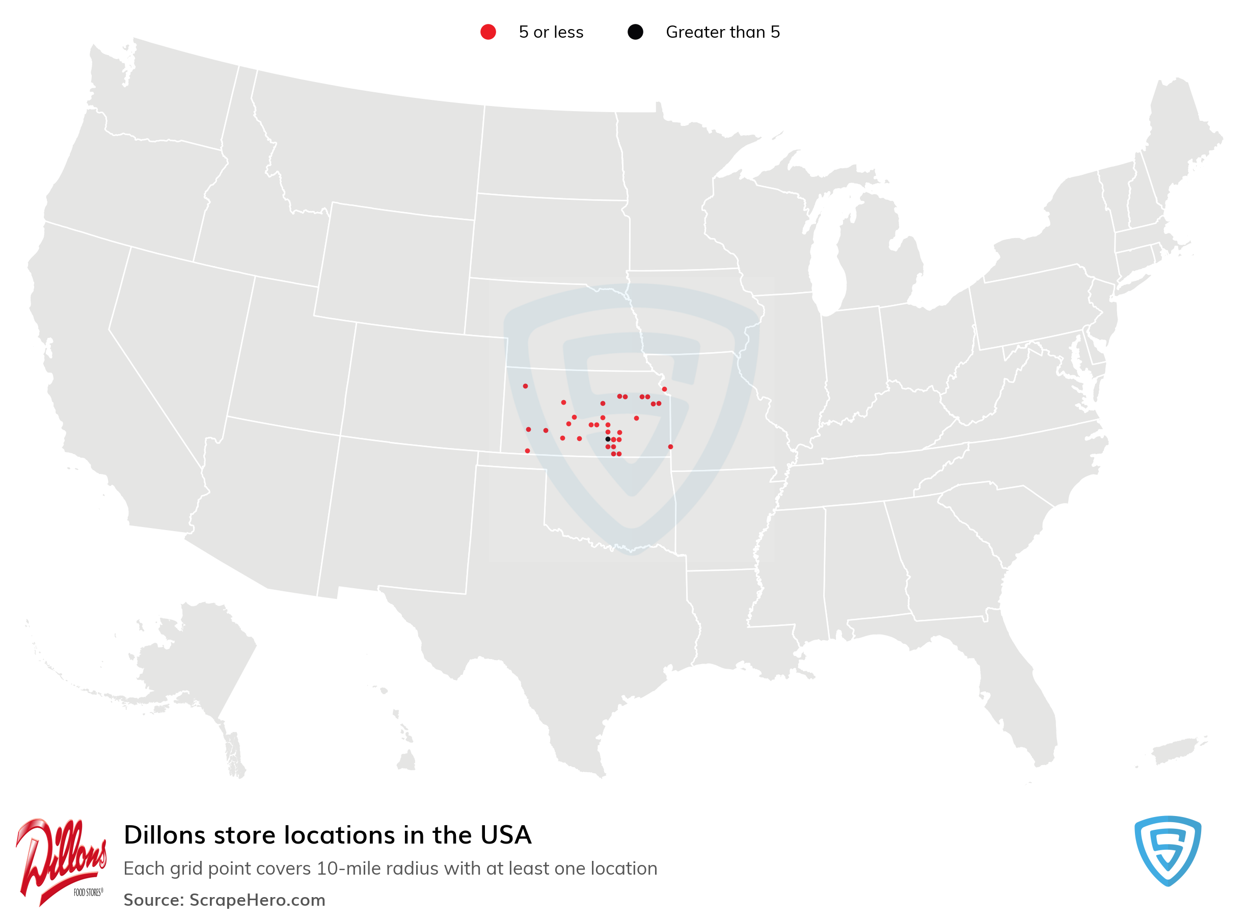 Number Of Dillons Locations In The United States