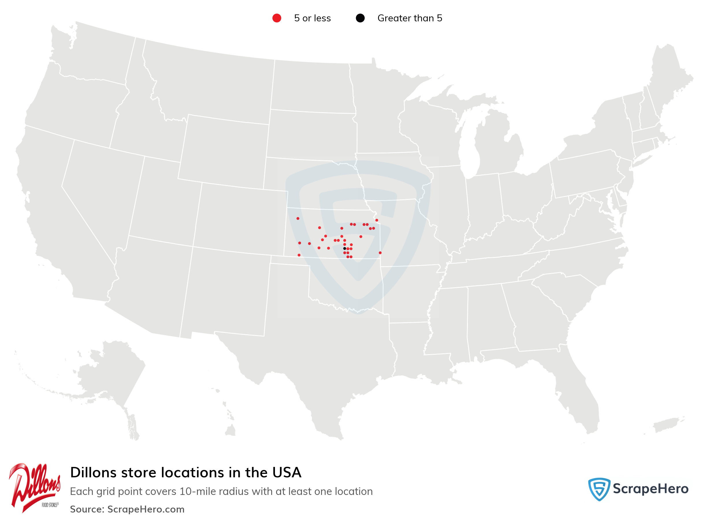 Number Of Dillons Locations In The United States